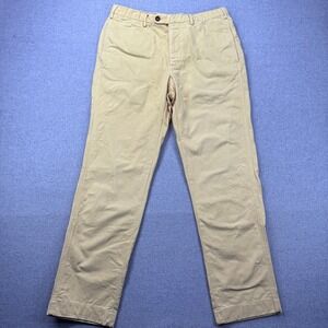 Sid Mashburn Chino Pants Mens 33x29 Pale Yellow Made in Italy Cotton Trousers